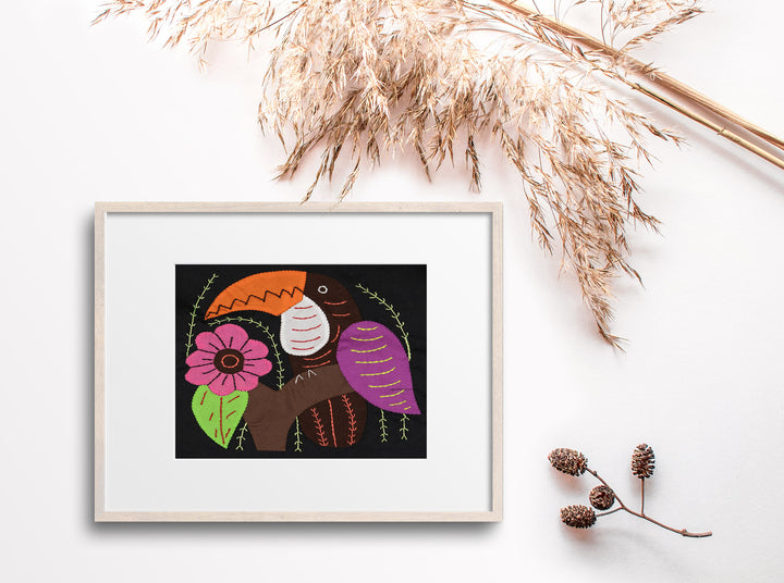 Purple And Brown Toucan Parrot Bird Molita