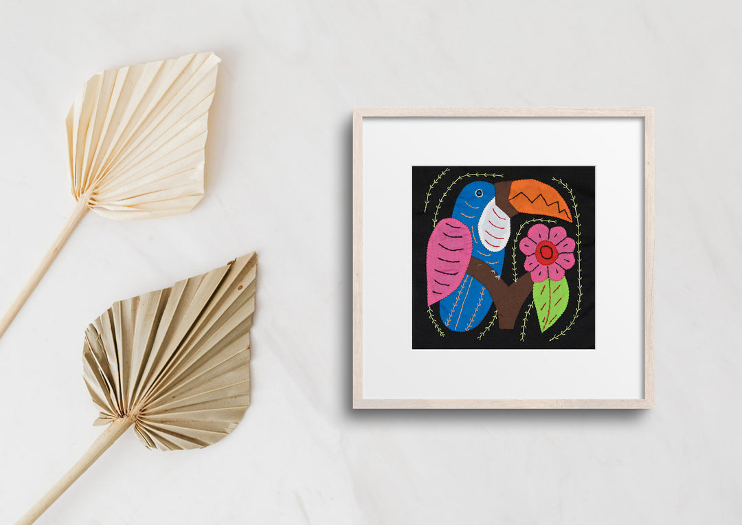 Pink And Blue Toucan Parrot Bird Molita