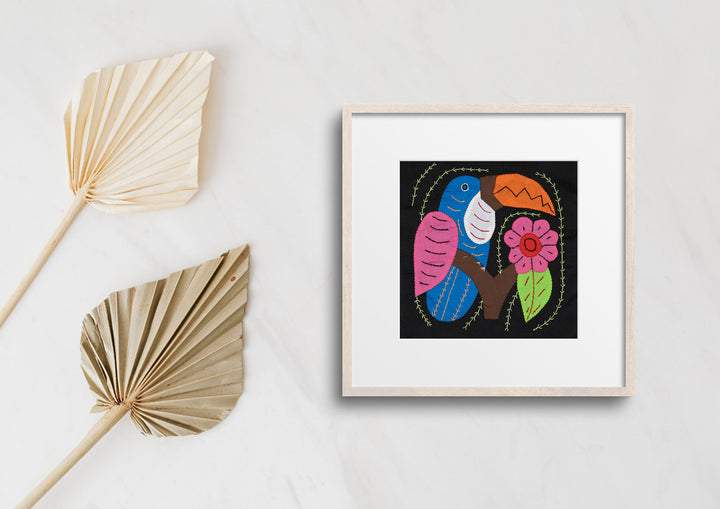 Pink And Blue Toucan Parrot Bird Molita