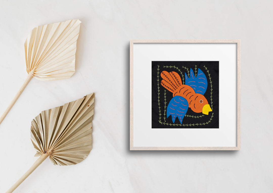 Orange And Blue Dive Bomber Bird Molita