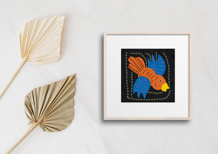 Orange And Blue Dive Bomber Bird Molita