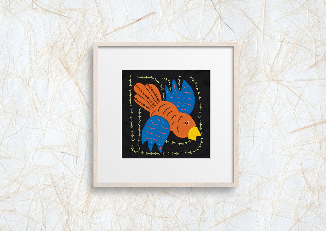Orange And Blue Dive Bomber Bird Molita