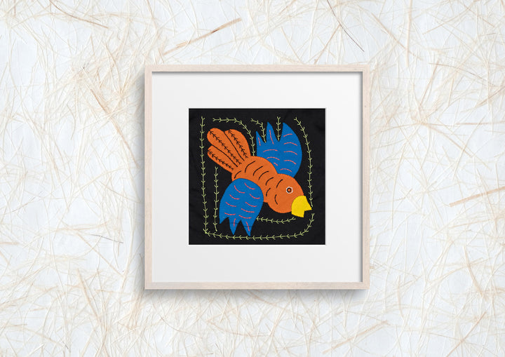 Orange And Blue Dive Bomber Bird Molita