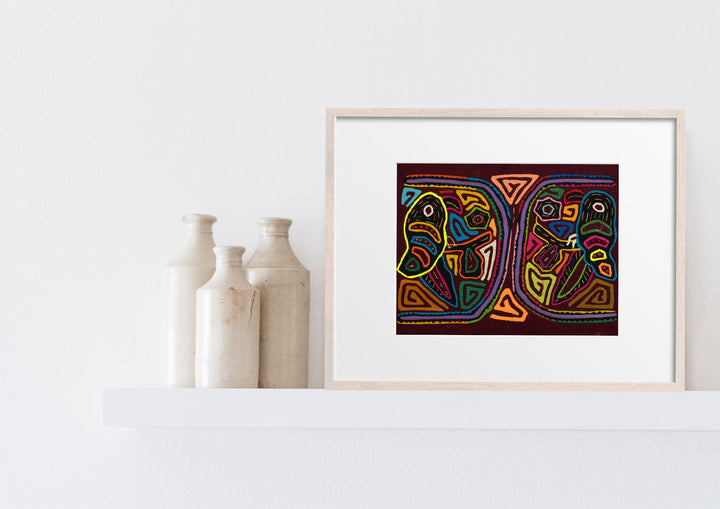 Vintage Parrot Bird Mola