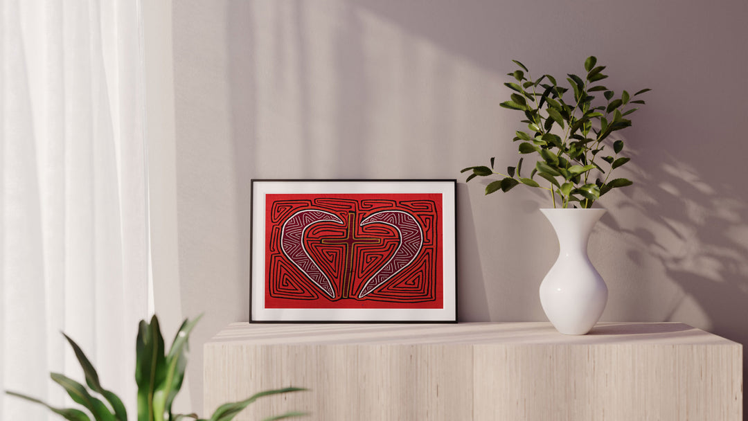 Blood Red Christian Cross Mola