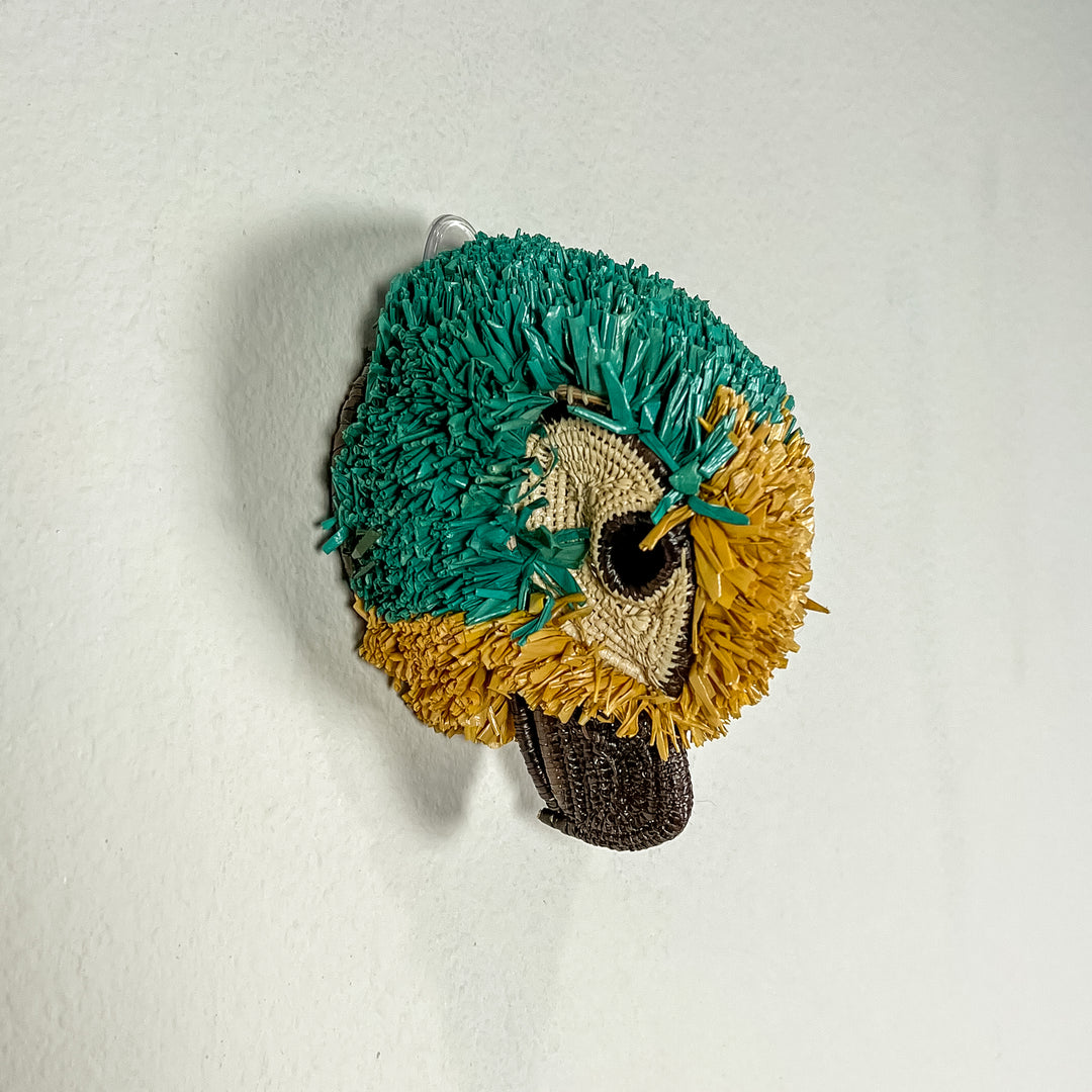 Teal and Yellow Macaw Mask