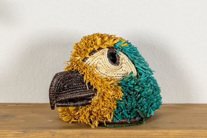Teal and Yellow Macaw Mask