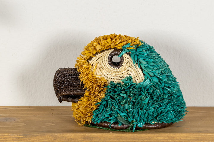 Teal and Yellow Macaw Mask