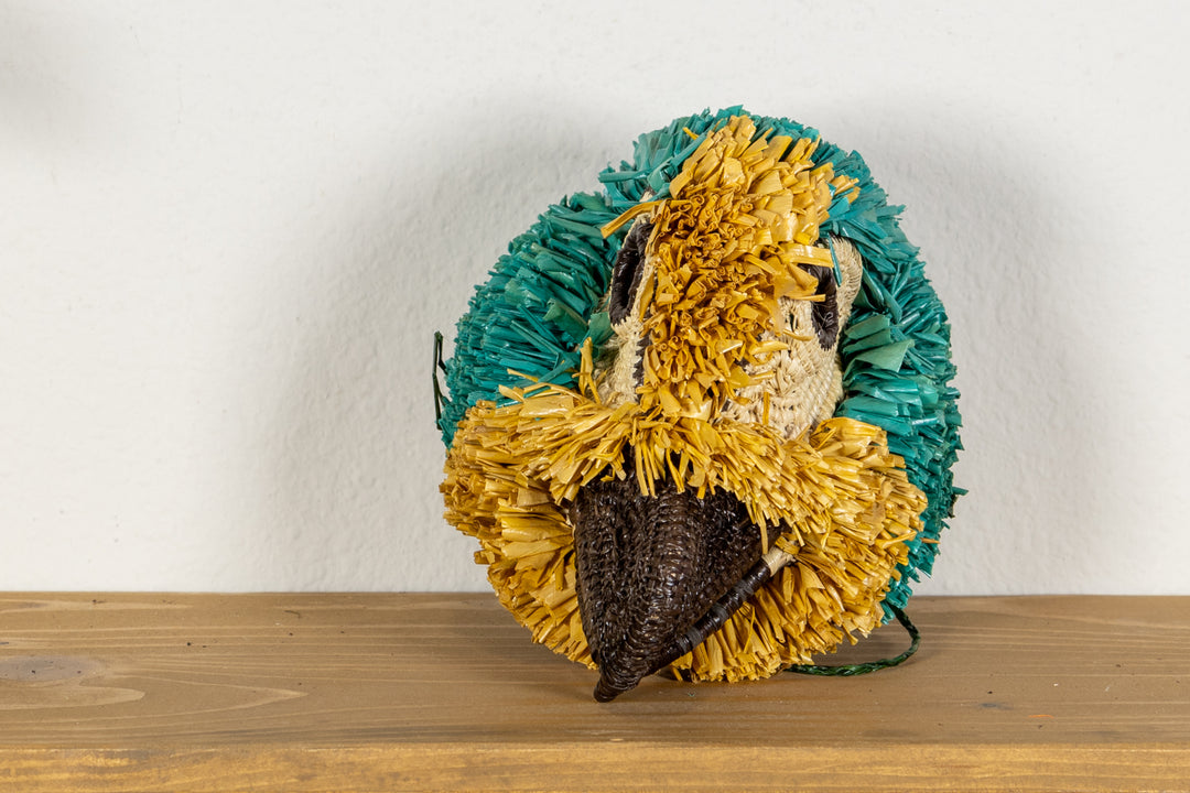 Teal and Yellow Macaw Mask