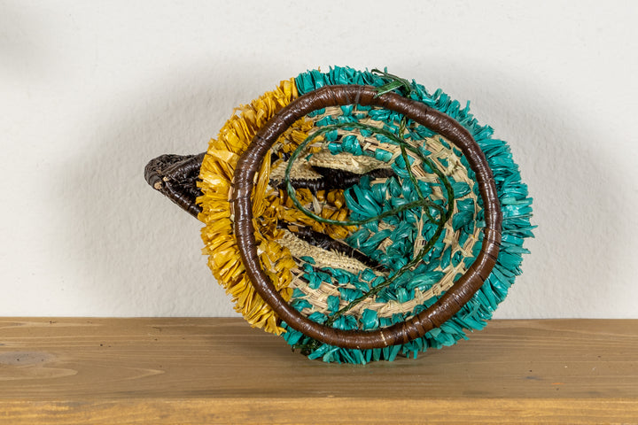 Teal and Yellow Macaw Mask