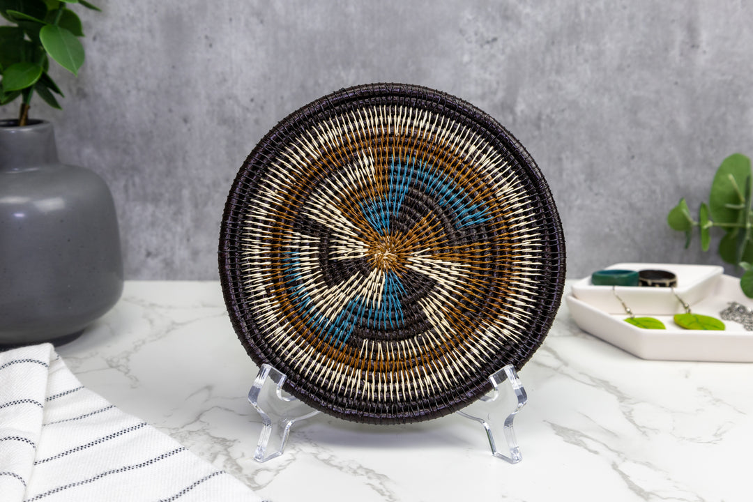 Small Woven Basket Plate, Basket Wall Decor