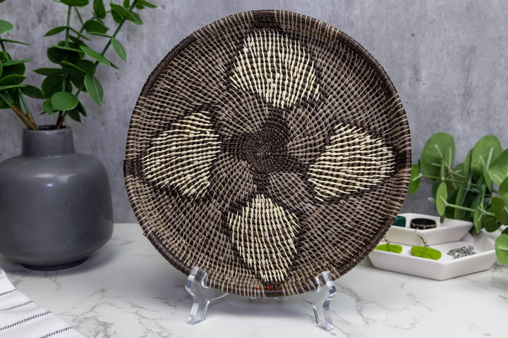 Woven Small Basket Plate, Basket Wall Decor