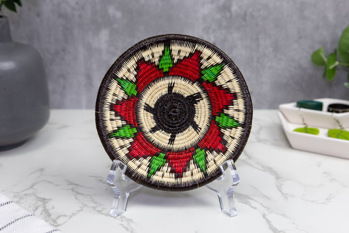 Woven Small Basket Plate, Basket Wall Decor