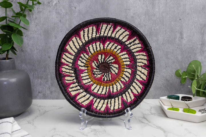 Small Woven Basket Plate, Basket Wall Decor