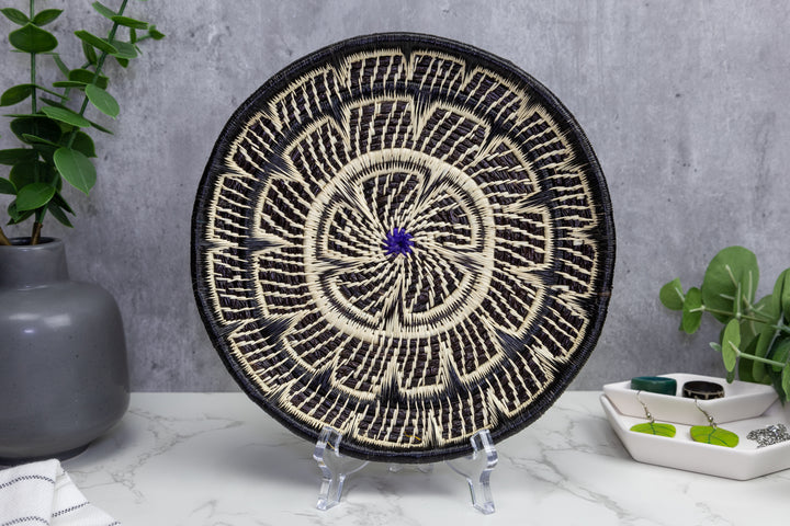 Small Woven Basket Plate, Basket Wall Decor