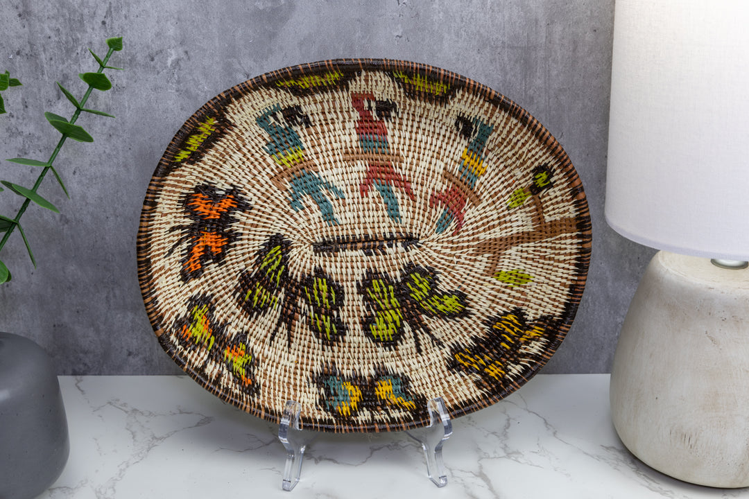 Woven Basket Plate, Basket Wall Decor