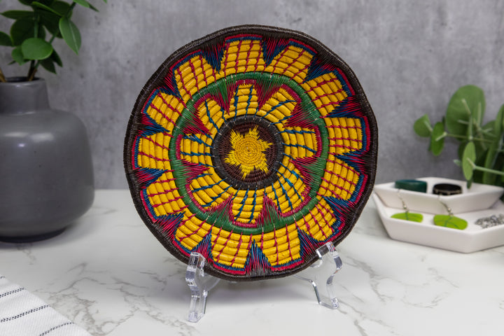 Woven Small Basket Plate, Basket Wall Decor