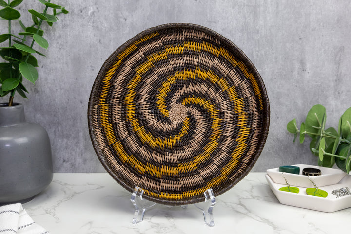 Small Woven Basket Plate, Basket Wall Decor