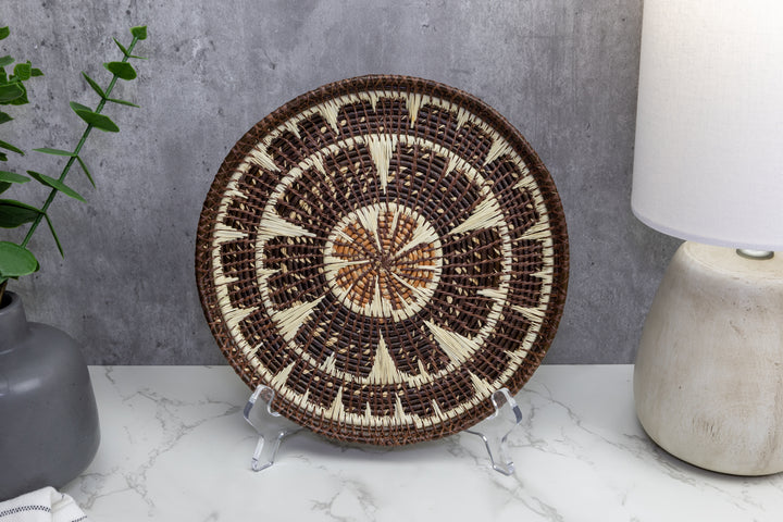 Woven Basket Plate, Basket Wall Decor