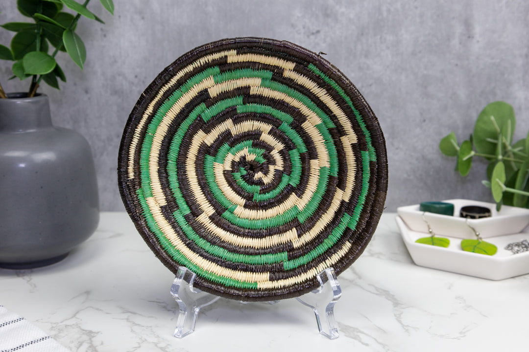 Woven Small Basket Plate, Basket Wall Decor
