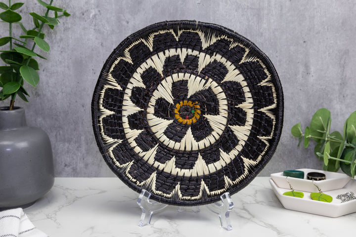 Small Woven Basket Plate, Basket Wall Decor