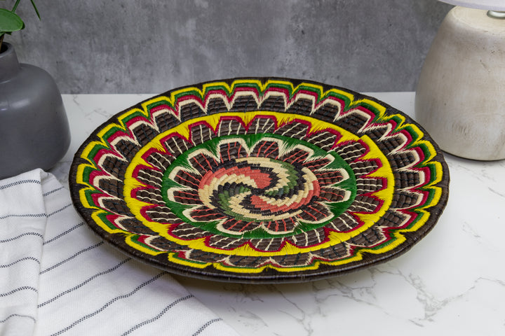 Woven Basket Plate, Basket Wall Decor
