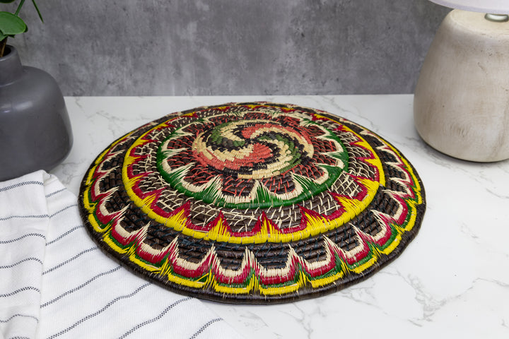 Woven Basket Plate, Basket Wall Decor