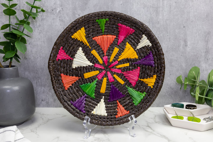 Small Woven Basket Plate, Basket Wall Decor