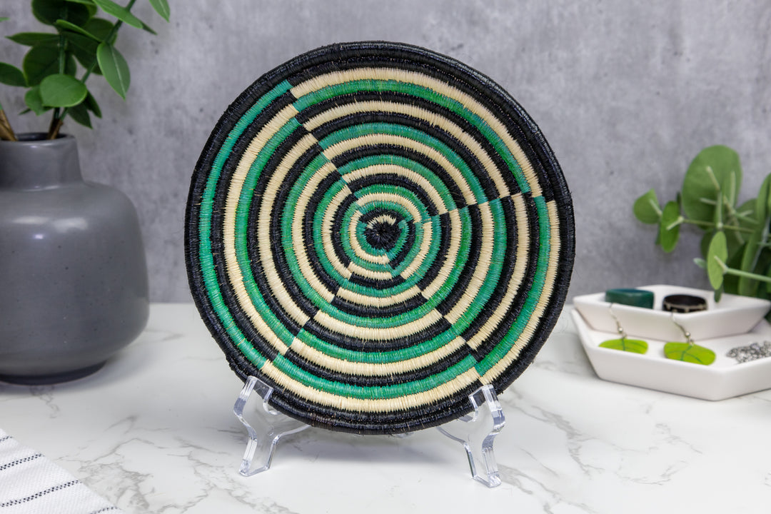 Woven Small Basket Plate, Basket Wall Decor