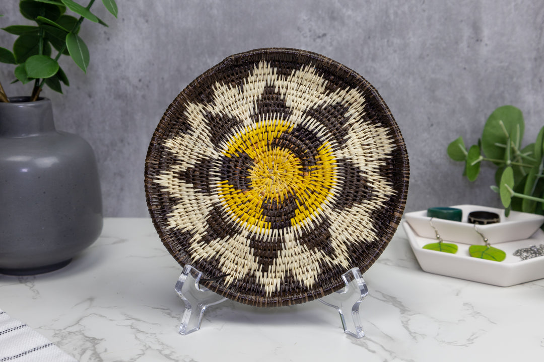 Woven Small Basket Plate, Basket Wall Decor