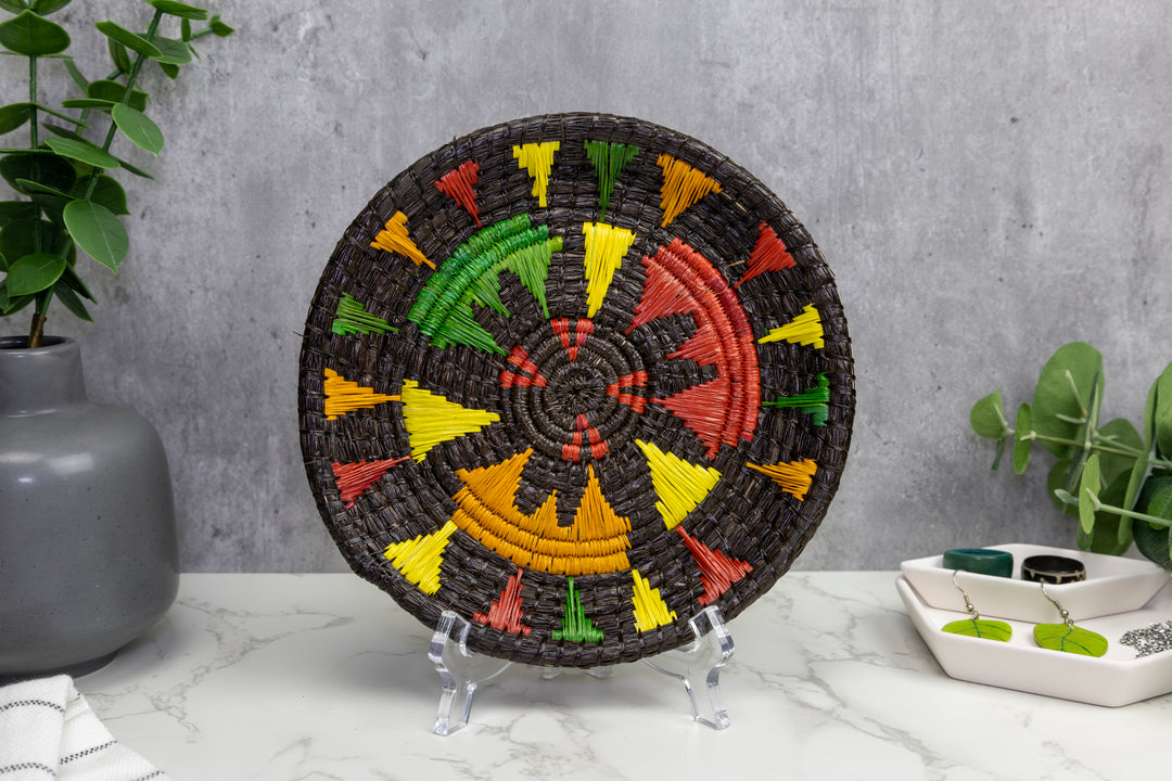 Small Woven Basket Plate, Basket Wall Decor