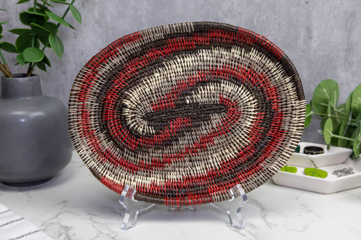 Woven Small Basket Plate, Basket Wall Decor