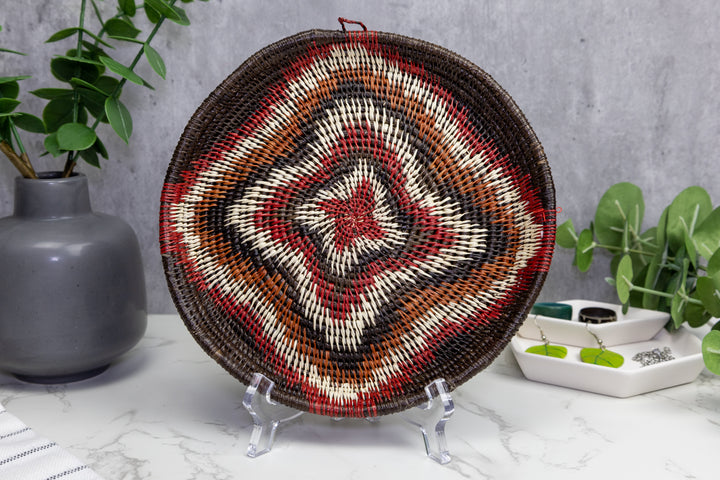 Woven Small Basket Plate, Basket Wall Decor