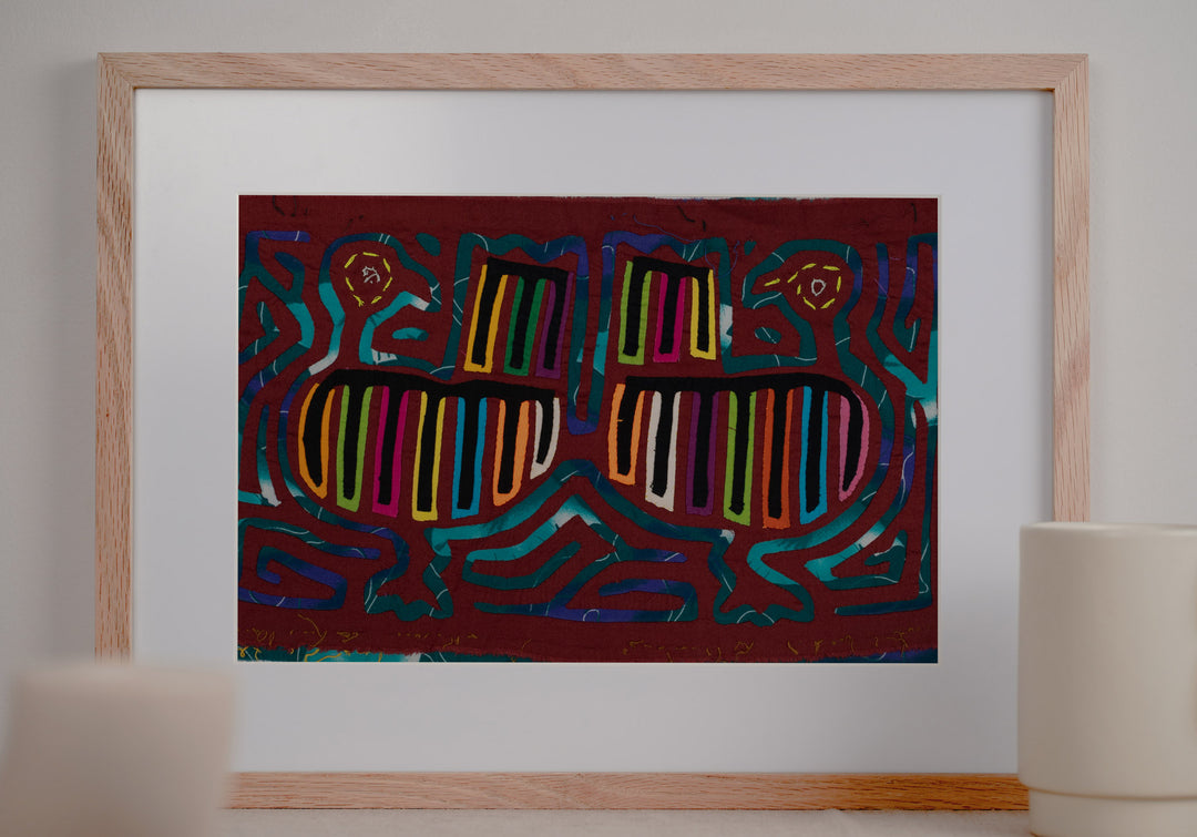 Vintage Rainbow Guinea fowl Bird Mola