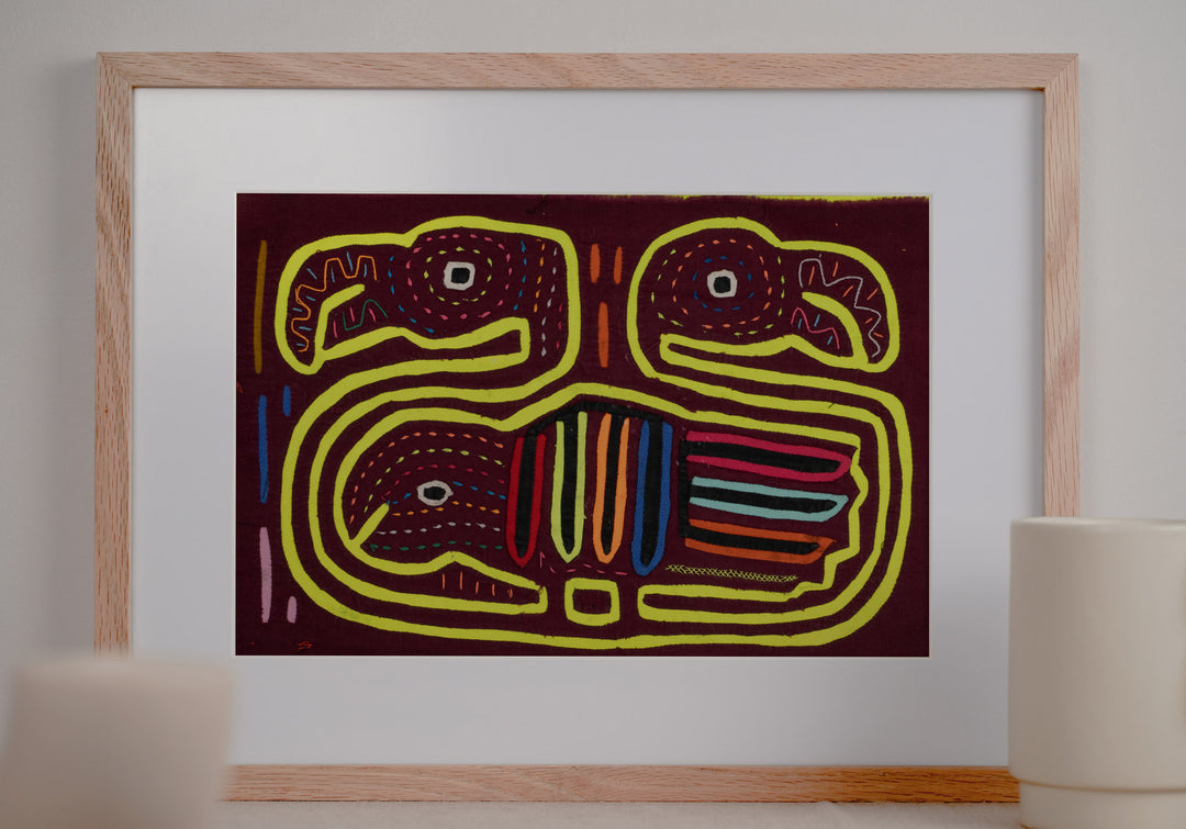 Vintage Burgundy and Chartreous Family Affair Mola