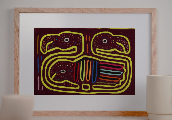 Vintage Burgundy and Chartreous Family Affair Mola