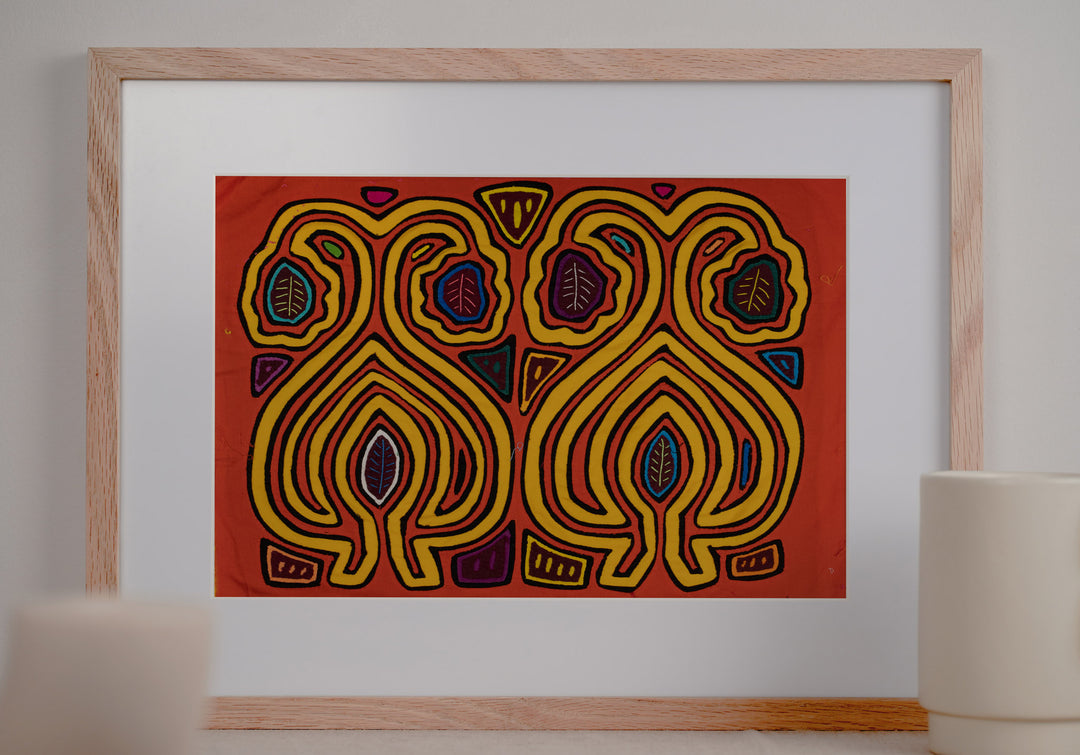 Orange And Yellow Optical Illusion Dog Mola