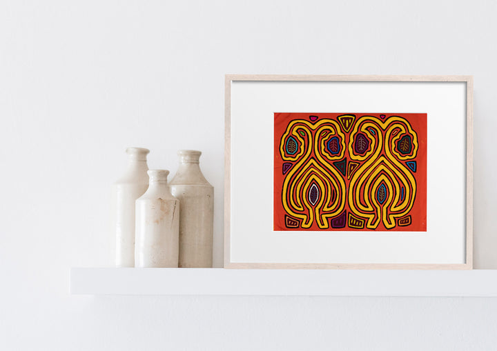 Orange And Yellow Optical Illusion Dog Mola