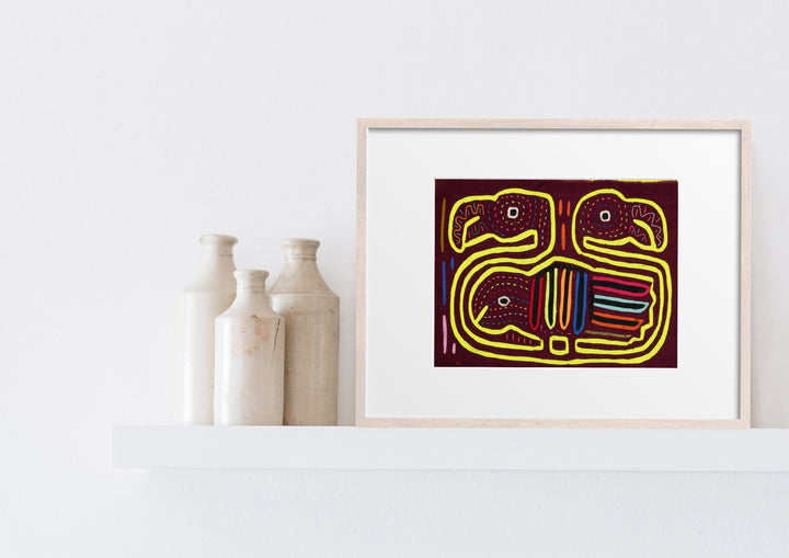 Vintage Burgundy and Chartreous Family Affair Mola