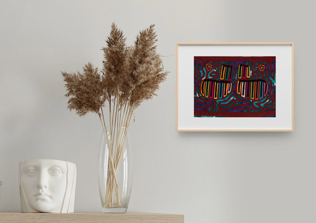 Vintage Rainbow Guinea fowl Bird Mola