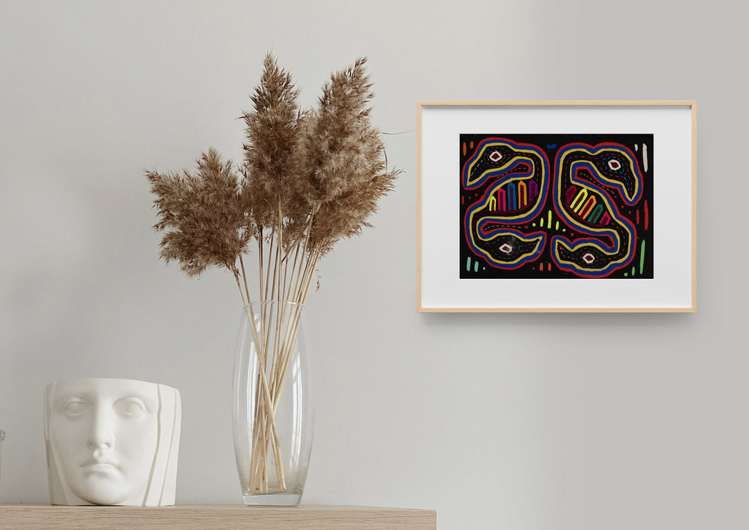 Red Blue And Yellow Two Head Bird Mola