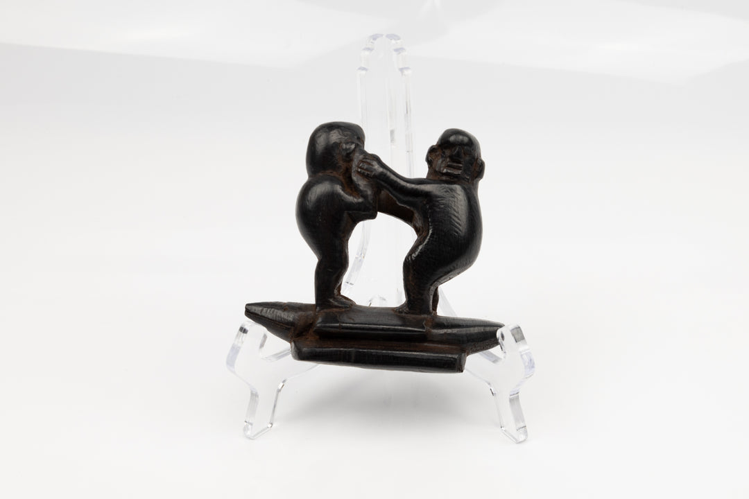 Hand Carved Cocobolo Wood Turtle Surfing Sculpture