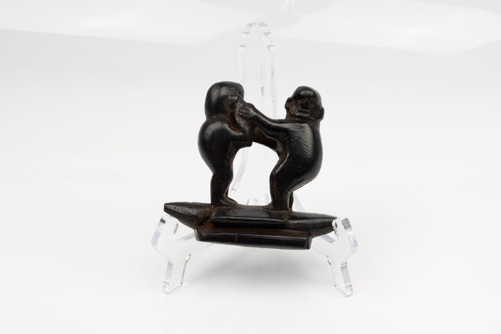 Hand Carved Cocobolo Wood Turtle Surfing Sculpture