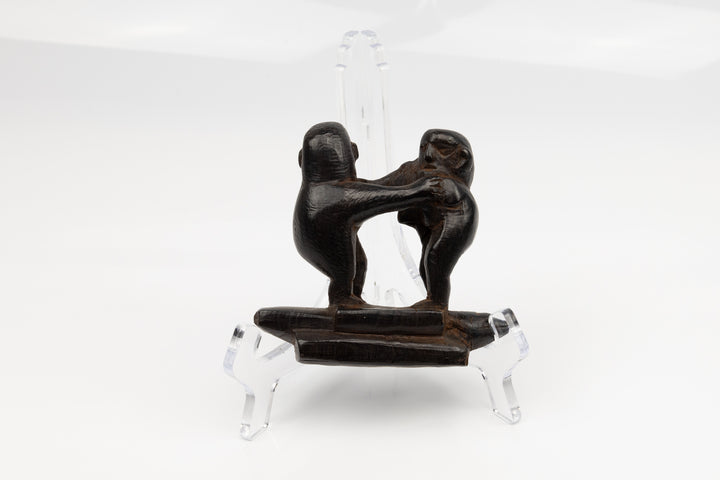 Hand Carved Cocobolo Wood Turtle Surfing Sculpture
