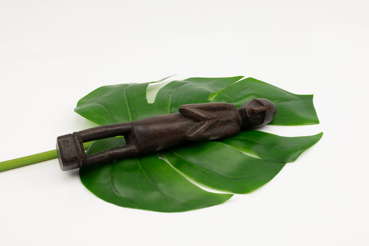 Hand Carved Cocobolo Wood Figure in Prayer Sculpture