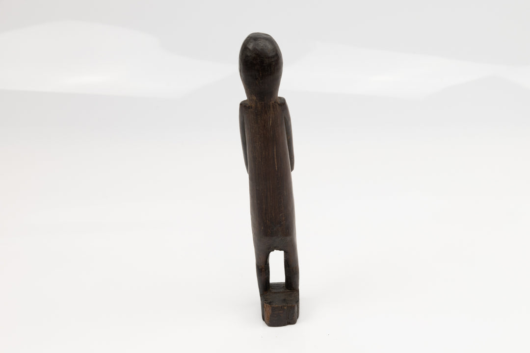 Hand Carved Cocobolo Wood Figure in Prayer Sculpture