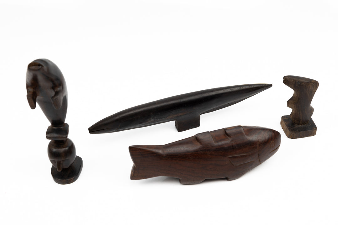Hand Carved Cocobolo Wood Sculpture Collection