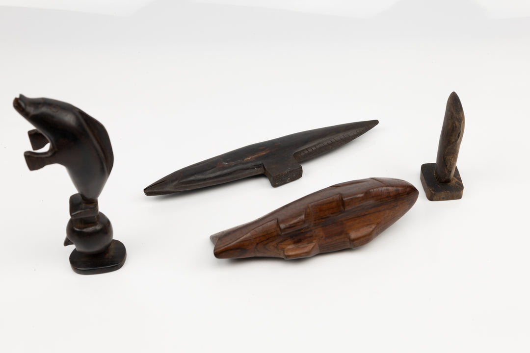 Hand Carved Cocobolo Wood Sculpture Collection