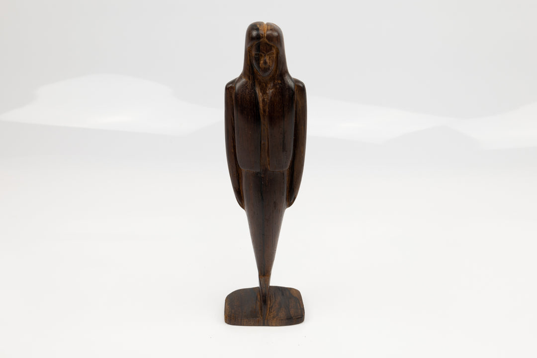 Hand Carved Cocobolo Wood Mermaid Sculpture