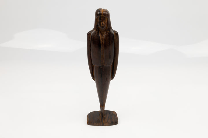 Hand Carved Cocobolo Wood Mermaid Sculpture